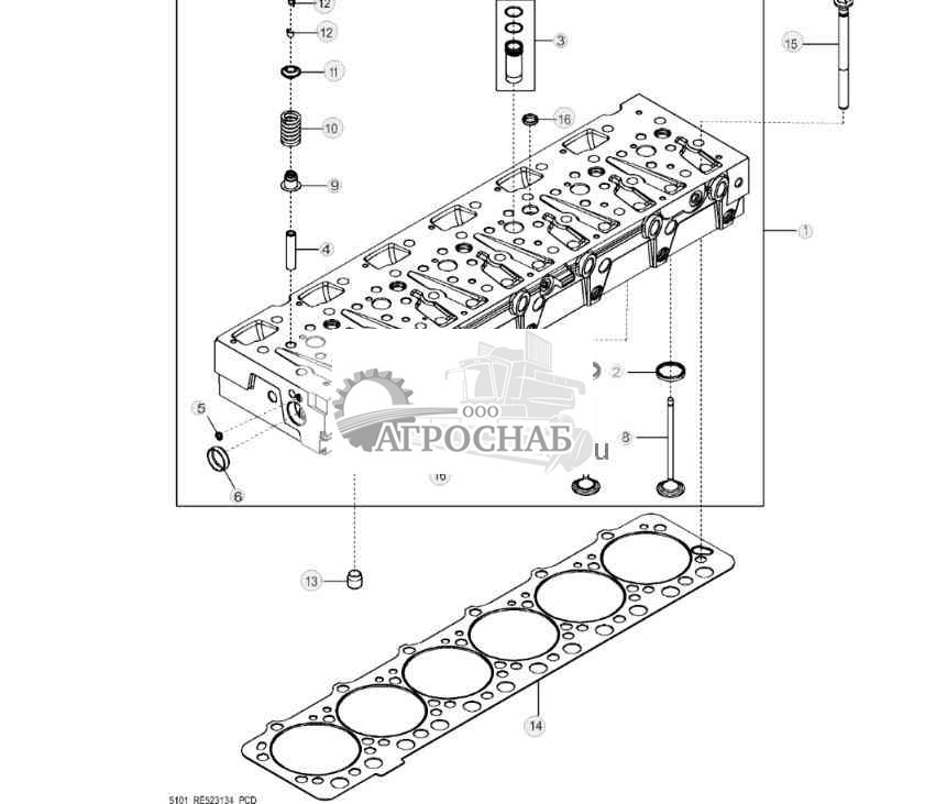 5101 Головка блока цилиндров с клапанами 